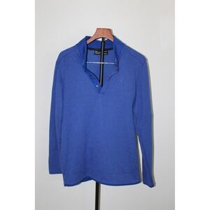 Under Armour Golf ColdGear Men's Large Blue Snap Mock Neck Pullover Long Sleeve